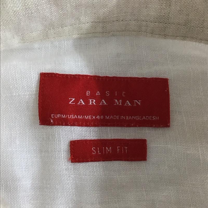 ザラメン ZARA MAN シャツ、ブラウス 半袖 半袖シャツ カラーシャツ 半袖カットソー 無地シャツ M 無地 白 / ホワイト /  メンズ USED 古着 中古 10110389