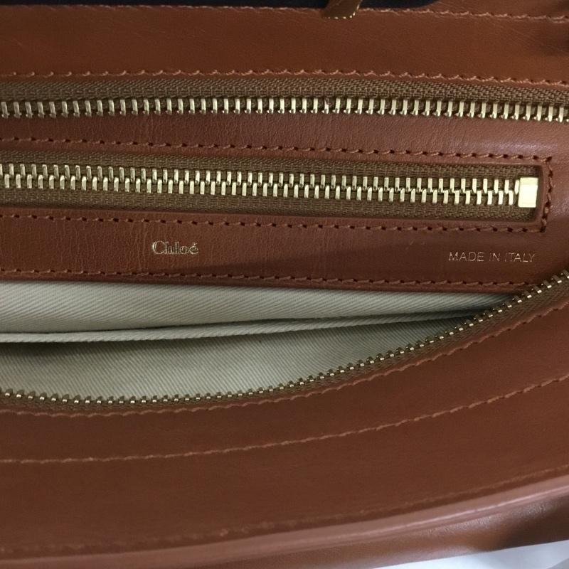 クロエ Chloe ハンドバッグ ハンドバッグ 3S0161-703 トートバッグ ショルダーバッグ 2WAY ロゴ、文字 茶 / ブラウン / X 黒 / ブラック / レディース USED 古着 中古 10125914