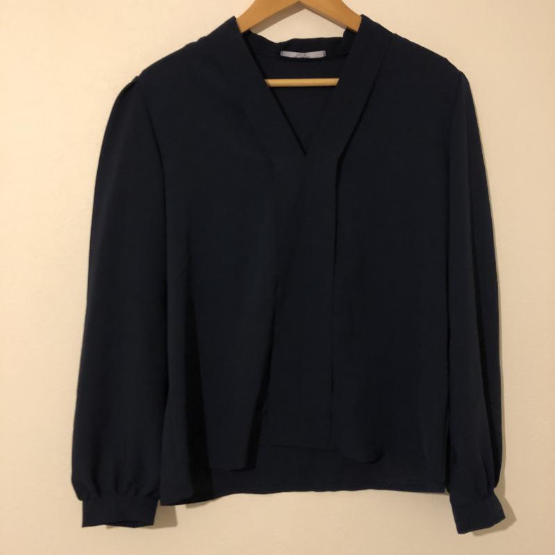 カラー Color シャツ、ブラウス 長袖 無地 紺 / ネイビー / レディース USED 古着 中古 10008001
