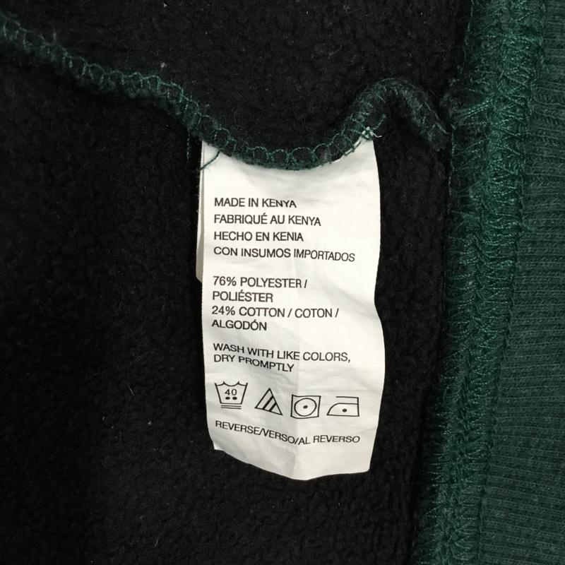 ウ゛ァンヒューゼン VANHEUSEN トレーナー 長袖 ハーフファスナー 裏起毛 L 無地 緑 / グリーン /  メンズ USED 古着 中古 10121009