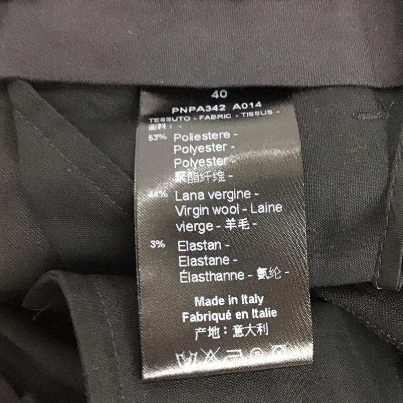 ニールバレット NEIL BARRETT ボトムス ボトムス PNPA342 A014 ストレートパンツ プリーツ 40 無地 黒 / ブラック / レディース USED 古着 中古 10119390