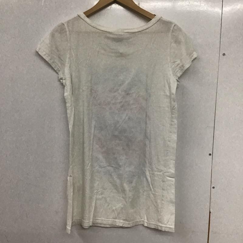 エックスガール X-girl Tシャツ 半袖 半袖カットソー プリントTシャツ クルーネックカットソー 2 プリント 白 / ホワイト / レディース USED 古着 中古 10135796