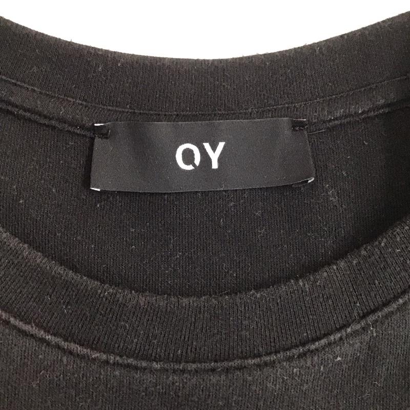 オーワイ OY Tシャツ 半袖 半袖カットソー プリントTシャツ クルーネックカットソー ロゴ、文字 黒 / ブラック /  メンズ USED 古着 中古 10109817