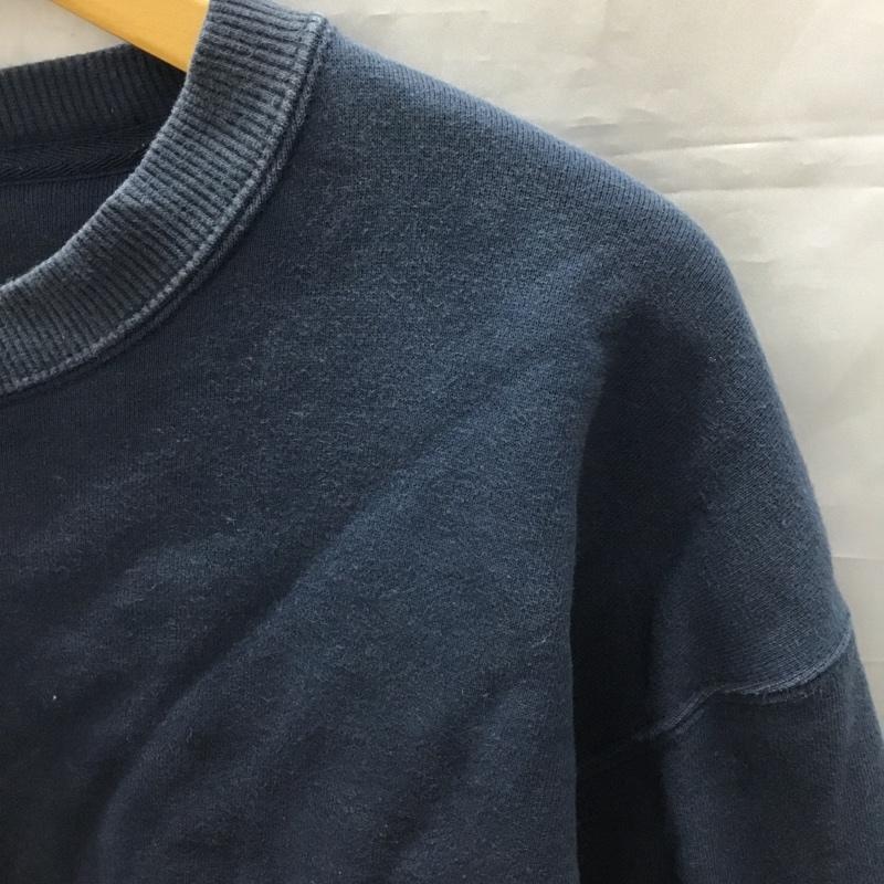 チャンピオン Champion トレーナー 長袖 C3-Q035 裏起毛 L ワンポイント 紺 / ネイビー /  メンズ USED 古着 中古 10118979