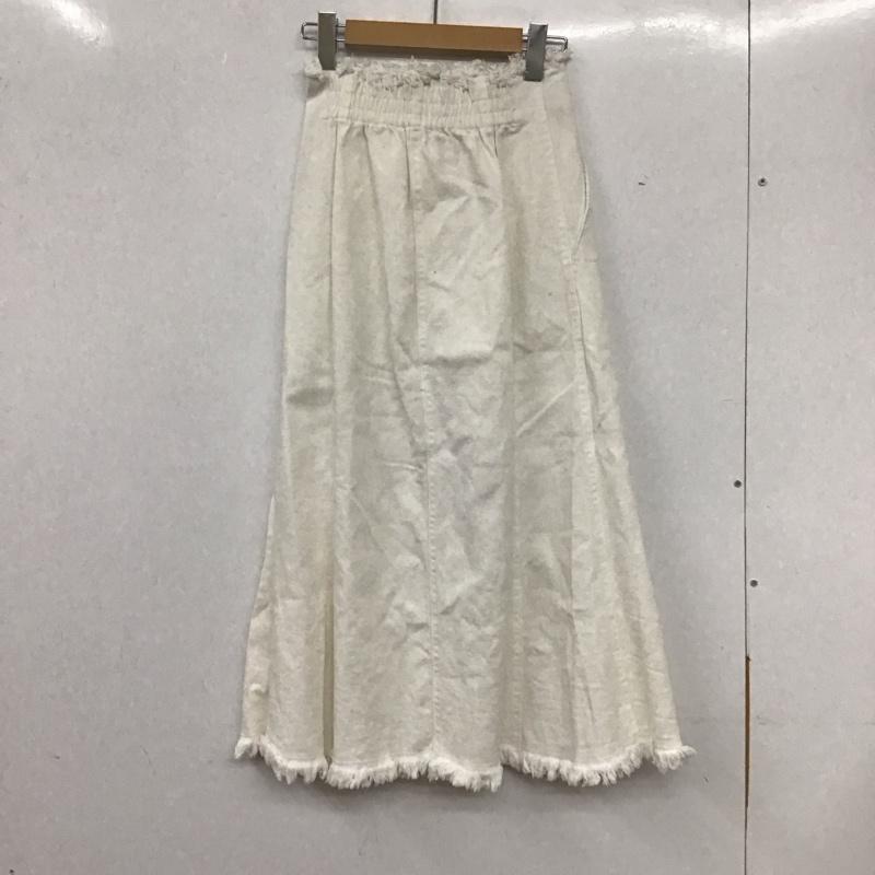 アズールバイマウジー AZUL BY MOUSSY スカート ロングスカート 250fsb31-258d ASYMMETRYBUTTONSLITSKIRT ロングスカート S 無地 白 / ホワイト / レディース USED 古着 中古 10136108