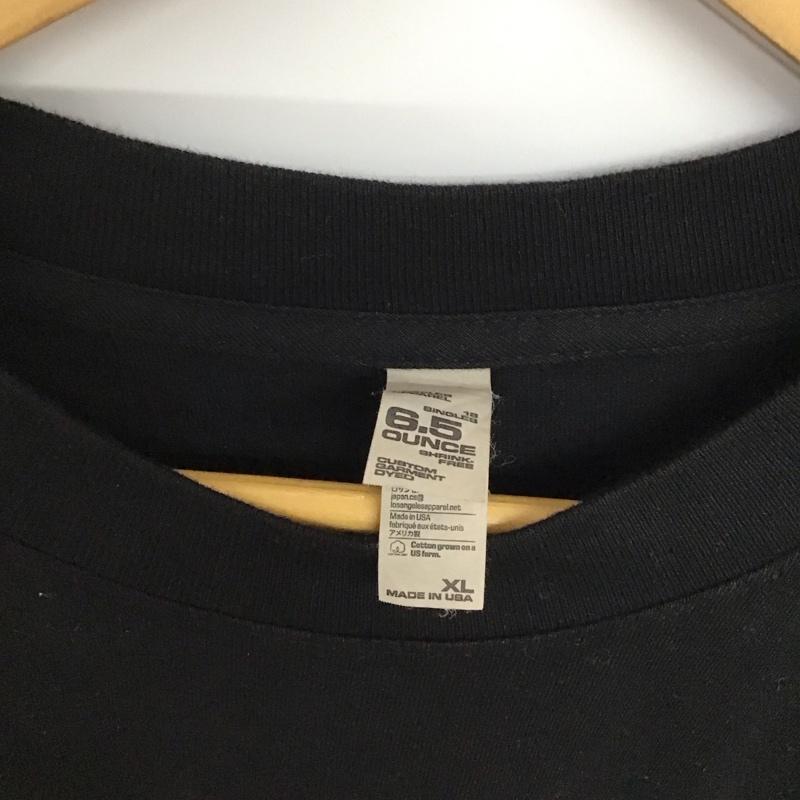 ロサンゼルスアパレル LOS ANGELES APPAREL Tシャツ 半袖 半袖カットソー 無地Tシャツ クルーネックカットソー XL 無地 黒 / ブラック / メンズ USED 古着 中古 10137158