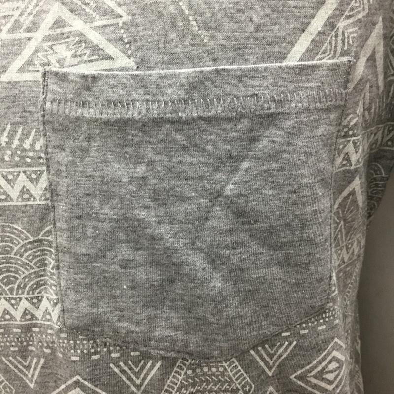 ザラ ZARA Tシャツ 半袖 半袖カットソー プリントTシャツ クルーネックカットソー S プリント 灰 / グレー /  メンズ USED 古着 中古 10108971