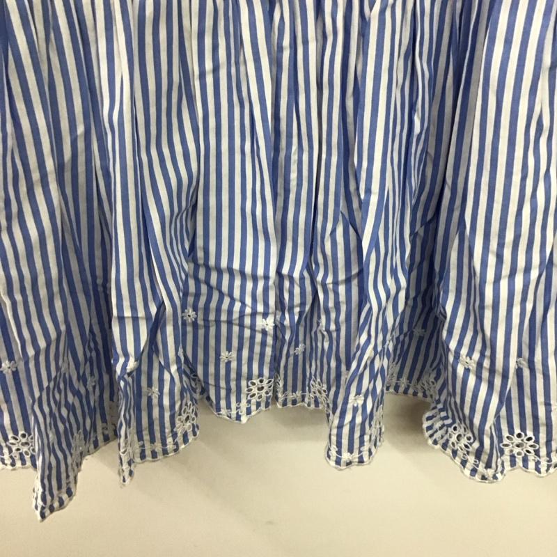ポロラルフローレン POLO RALPH LAUREN ワンピース ミニスカート ストライプ 白 / ホワイト / X 水色 / ライトブルー /  レディース USED 古着 中古 10131971