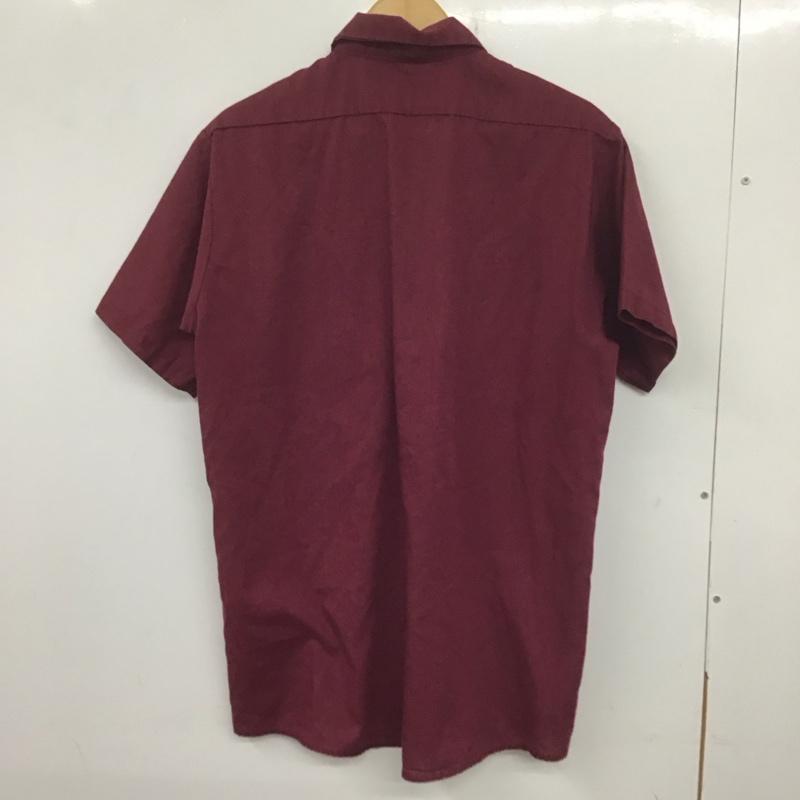 古着 USED シャツ、ブラウス 半袖 半袖シャツ 無地シャツ 古着 M ロゴ、文字 えんじ / ワインレッド / メンズ USED 古着 中古 10139043
