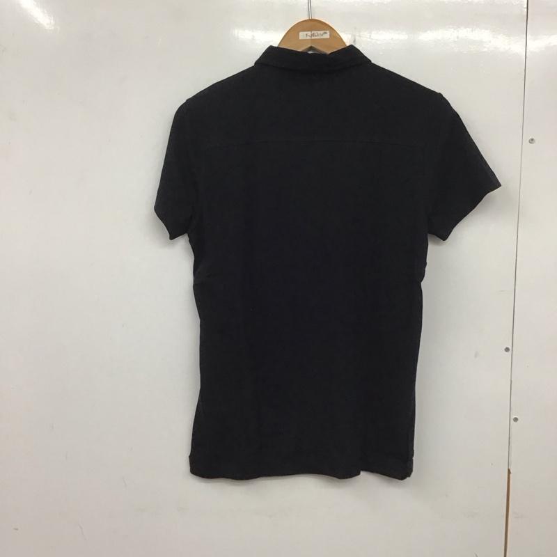 ディーゼル DIESEL ポロシャツ 半袖 S プリント 黒 / ブラック / メンズ USED 古着 中古 10138216