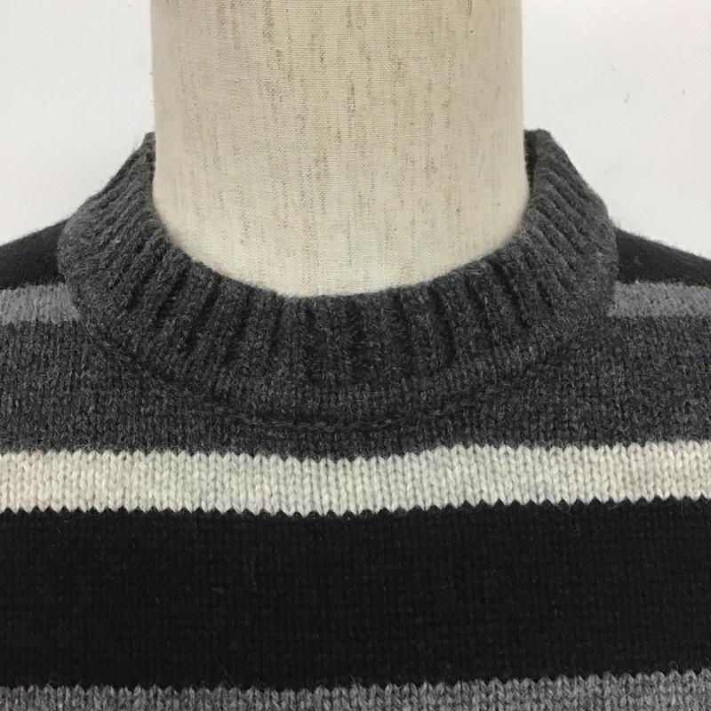 パタゴニア patagonia ニット、セーター 長袖 長袖ニットカットソー クルーネックカットソー セーター ボーダーニットカットソー XS ボーダー柄 灰 / グレー / X 黒 / ブラック / メンズ USED 古着 中古 10107801