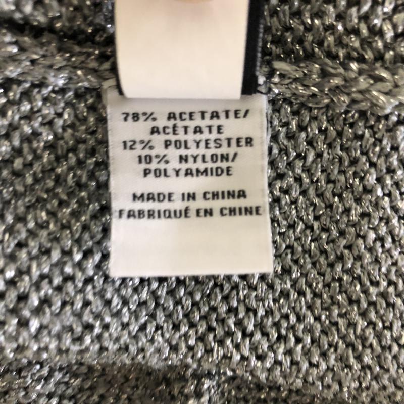 ダイアンフォンファステンバーグ DIANE von FURSTENBERG ニット、セーター 半袖 S 無地 灰 / グレー / X 銀 / シルバー / レディース USED 古着 中古 10003437