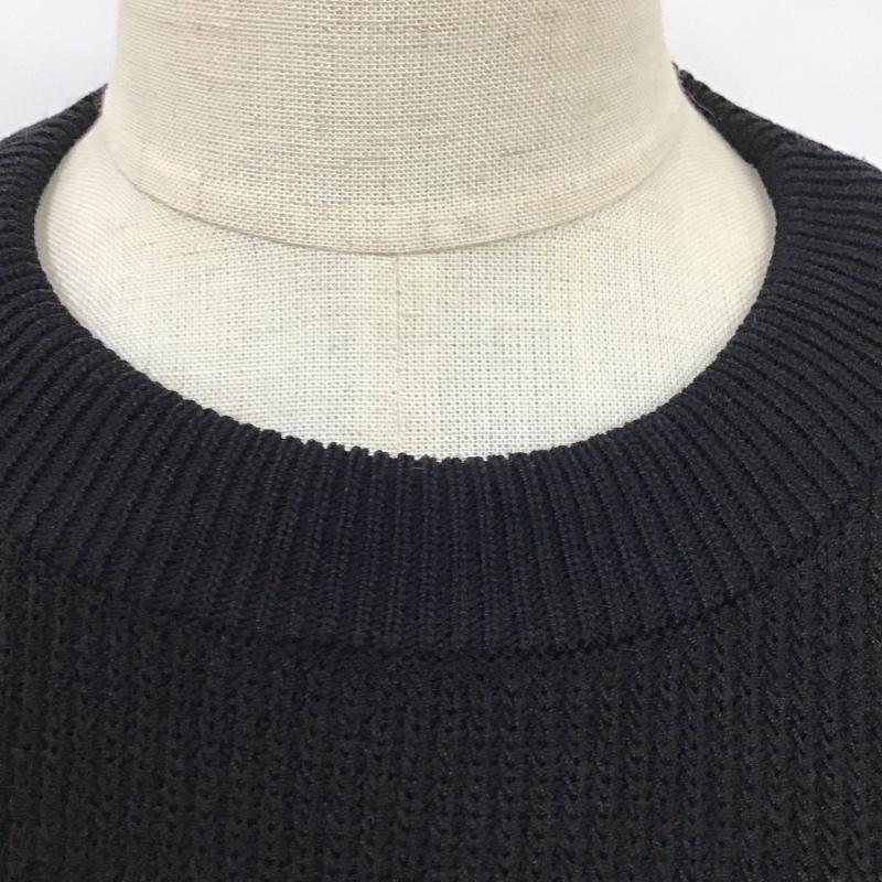 ザラ ZARA ニット、セーター 長袖 長袖ニットカットソー セーター クルーネック M 無地 黒 / ブラック / レディース USED 古着 中古 10118514