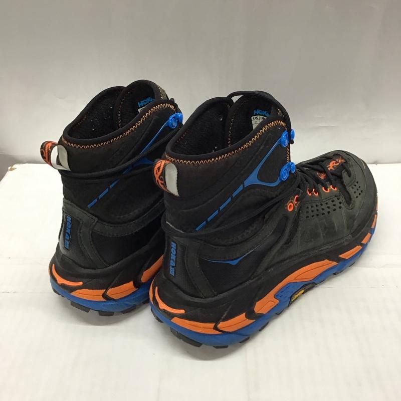 ホカオネオネ HOKA ONEONE スニーカー スニーカー 1008334 AOCF TOR ULTRA HI WP ANTHRACITE トレッキングシューズ 25cm 25.0cm ロゴ、文字 黒 / ブラック / X 青 / ブルー / X 橙 / オレンジ / メンズ USED 古着 中古 10118198