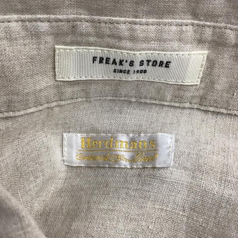 フリークスストア FREAK S STORE シャツ、ブラウス 長袖 201-3007 リネンシャツ FREE 無地 ベージュ / ベージュ / レディース USED 古着 中古 10116318
