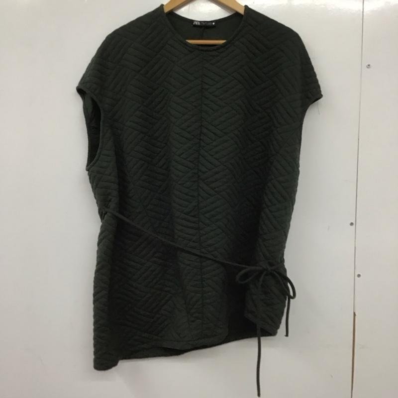 ザラ ZARA ベスト ベスト 4770 632 505 キルティング プルオーバー S 無地 カーキ / カーキ / レディース USED 古着 中古 10139572