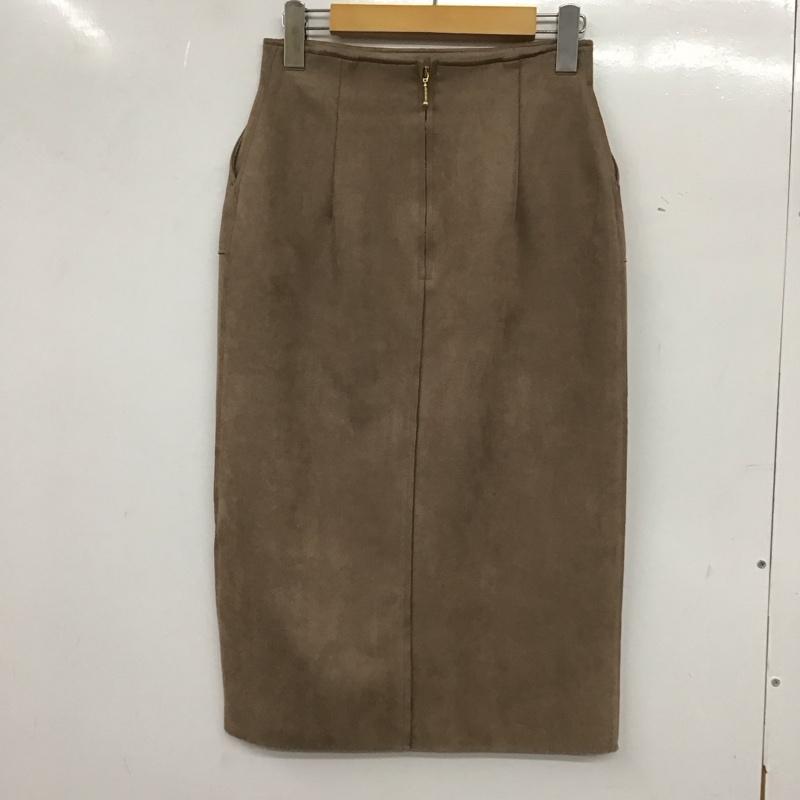 シンプリシテェ Simplicite スカート ひざ丈スカート スウェード 無地 茶 / ブラウン / レディース USED 古着 中古 10136512
