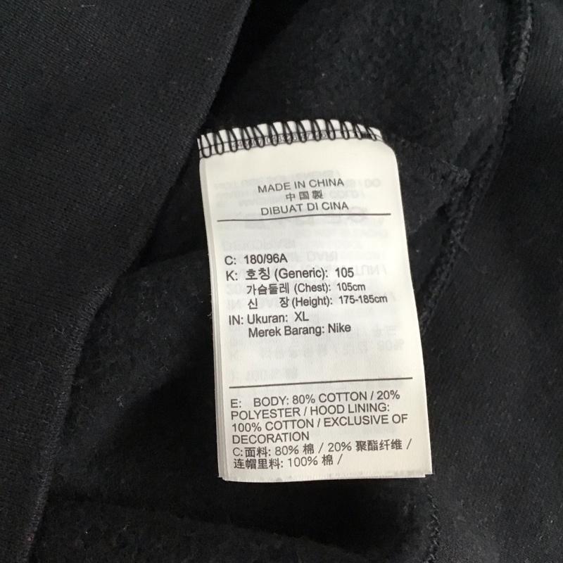 ナイキ NIKE パーカー 長袖 aq9566-011 長袖パーカー プルオーバーパーカー スウェットパーカー XL ロゴ、文字 黒 / ブラック / メンズ USED 古着 中古 10130642