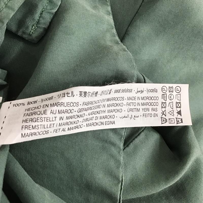 ザラ ZARA ワンピース ひざ丈スカート 半袖ワンピース フロントボタン M 無地 カーキ / カーキ / レディース USED 古着 中古 10145175