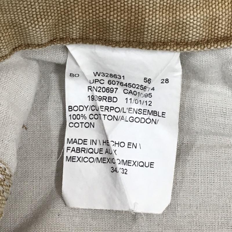 ディッキーズ Dickies パンツ ワークパンツ、ペインターパンツ 607645025674 ダックペインターパンツ 34×32 34 ワンポイント 茶 / ブラウン /  メンズ USED 古着 中古 10122628