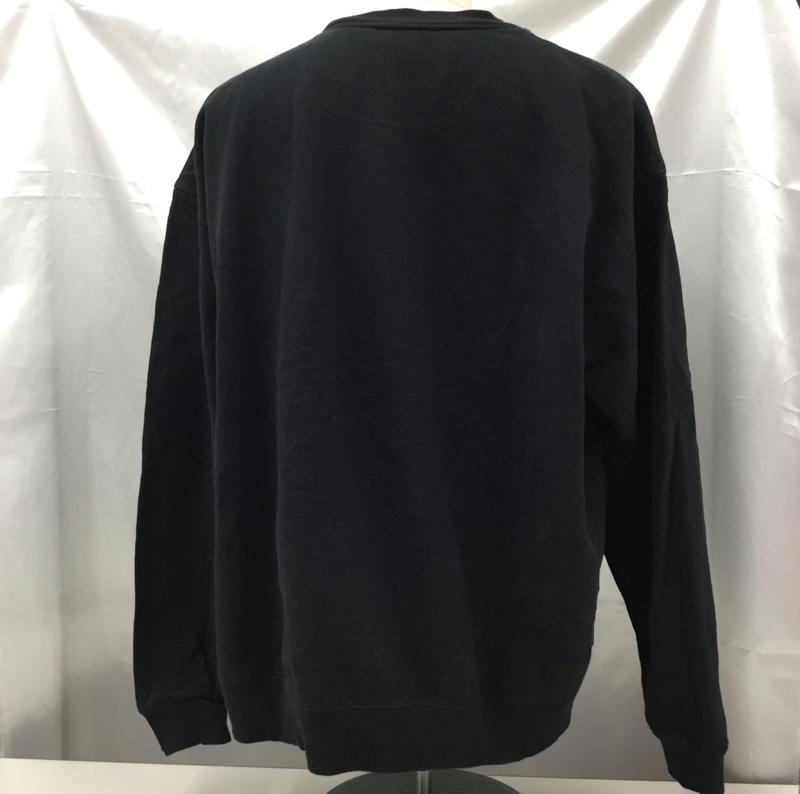 チャンピオン Campion トレーナー 長袖 長袖スウェット 長袖トレーナー リブカットソー 長袖カットソー 刺繍トレーナー ロゴ、文字 黒 / ブラック / メンズ USED 古着 中古 10105795