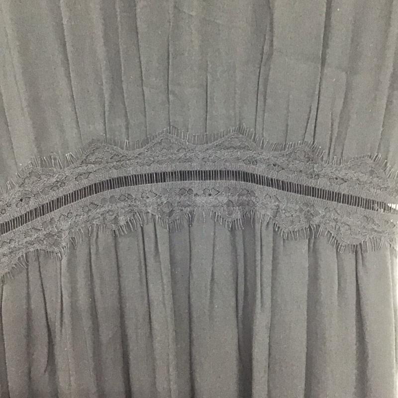 ザラ ZARA ワンピース ひざ丈スカート 半袖ワンピース フレアスカート 前開き M 無地 黒 / ブラック / レディース USED 古着 中古 10138310
