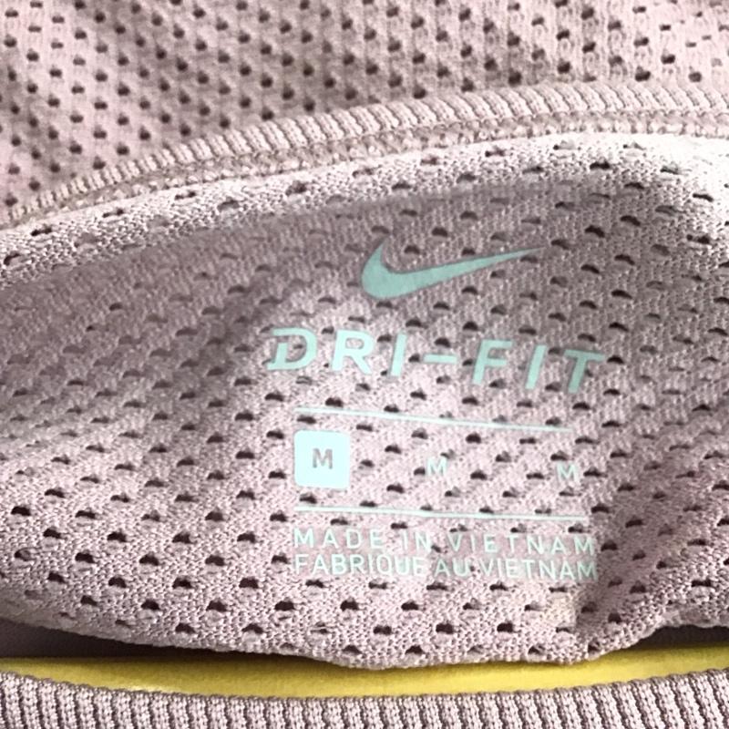 ナイキ NIKE Tシャツ 半袖 AT0579-515 DRI-FIT メッシュ タグ付き M ワンポイント 桃 / ピンク / レディース USED 古着 中古 10135604