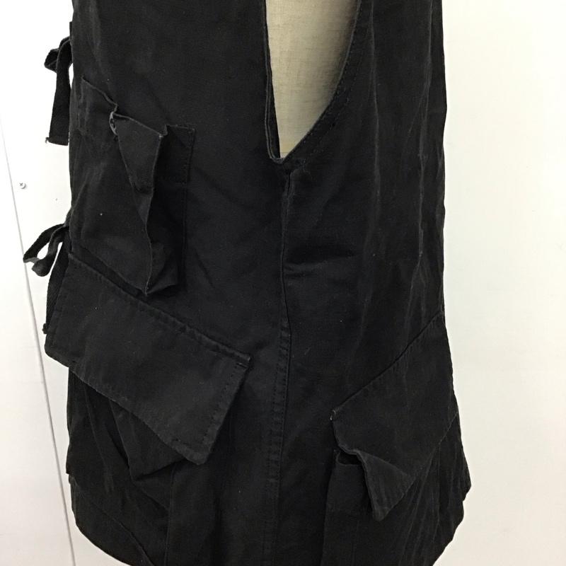 ニコアンド niko and... ベスト ベスト S223IF17AD リボン FREE 無地 黒 / ブラック / レディース USED 古着 中古 10121601