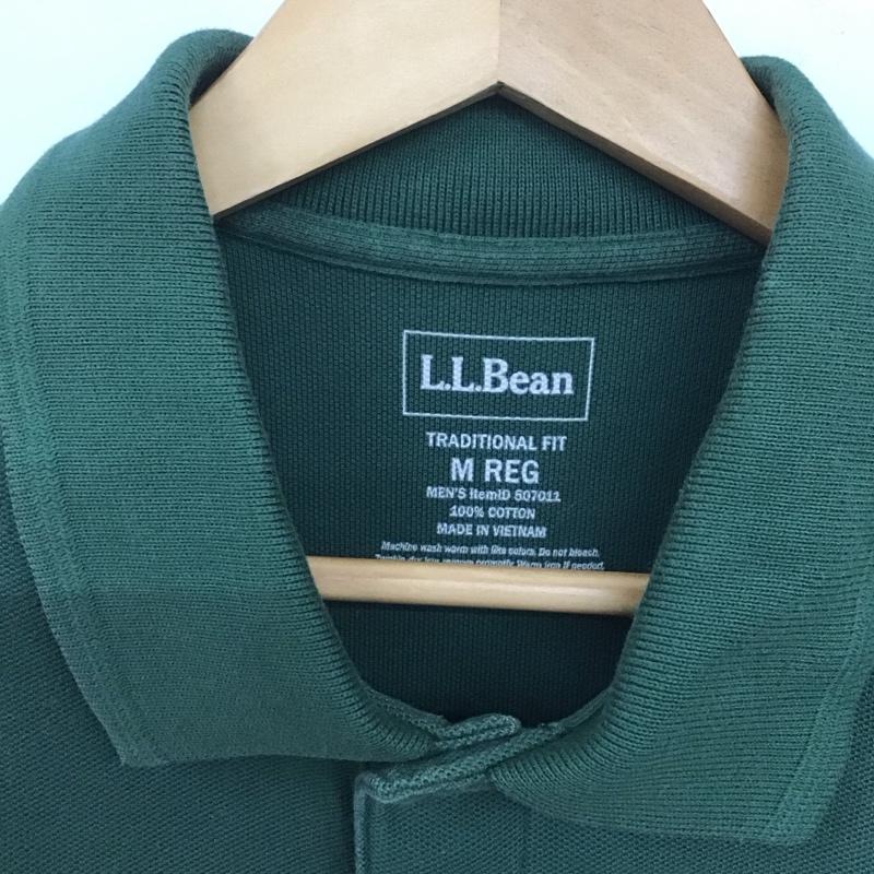 エルエルビーン L.L.Bean ポロシャツ 半袖 半袖ポロシャツ カラーシャツ 半袖カットソー M ロゴ、文字 緑 / グリーン / メンズ USED 古着 中古 10137068