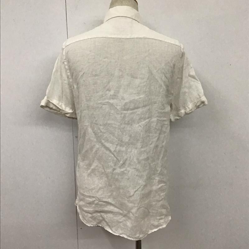 ザラメン ZARA MAN シャツ、ブラウス 半袖 半袖シャツ カラーシャツ 半袖カットソー 無地シャツ M 無地 白 / ホワイト /  メンズ USED 古着 中古 10110389