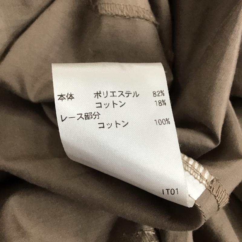 ミッシェル・クラン MICHEL KLEIN ワンピース ひざ丈スカート 38 無地 ベージュ / ベージュ / レディース USED 古着 中古 10129825