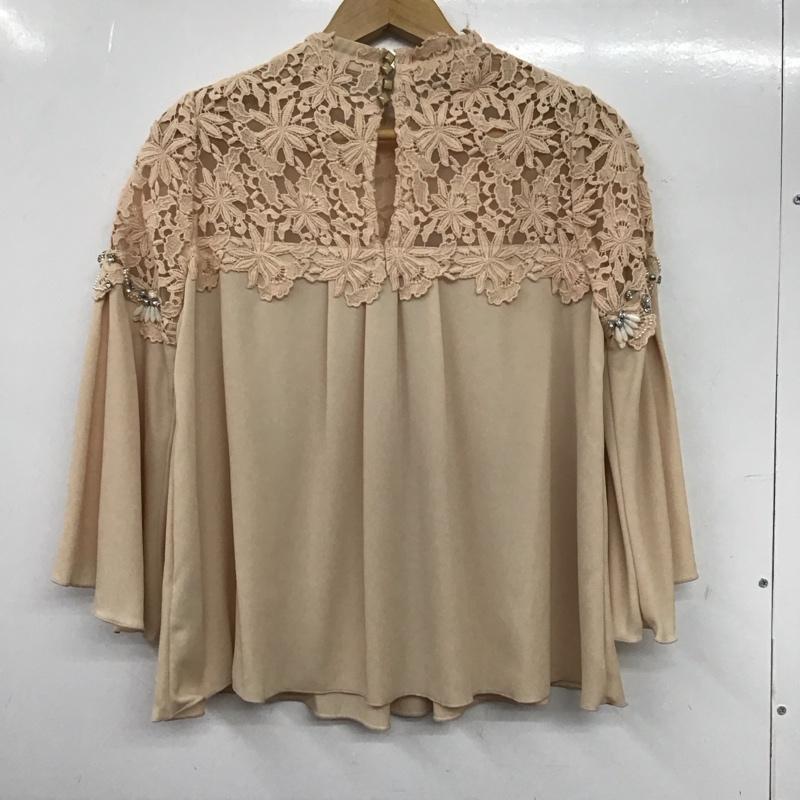 リリー ブラウン Lily Brown シャツ、ブラウス 七分袖 LWFT161815 ビジュー FREE 無地 桃 / ピンク / レディース USED 古着 中古 10138016