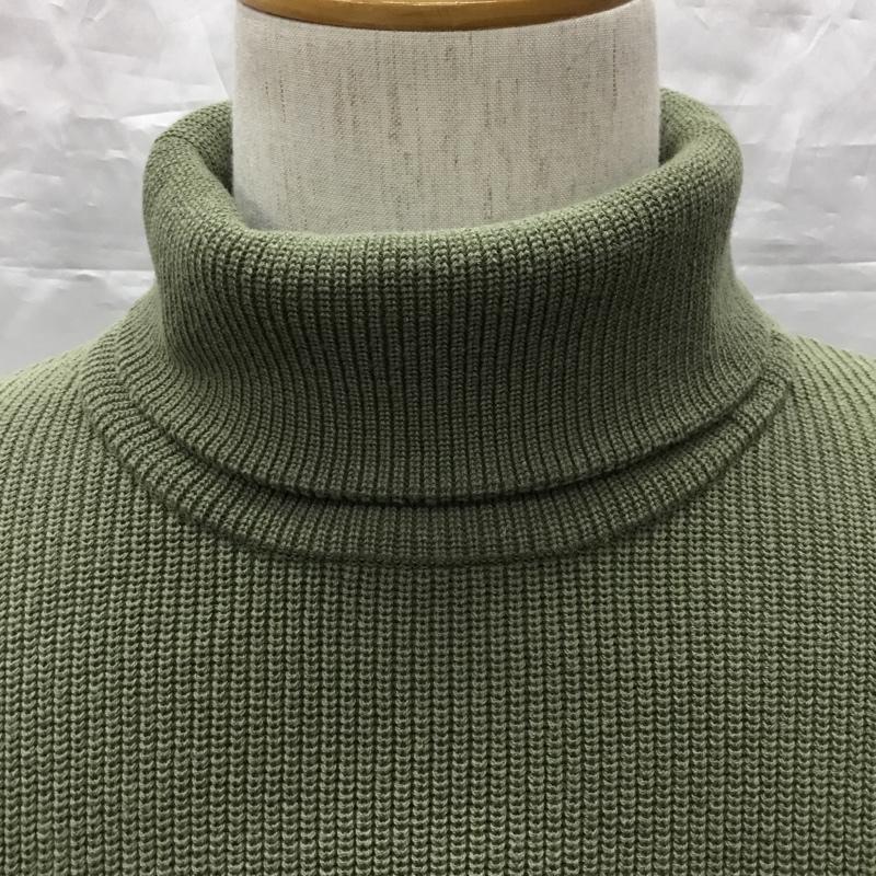 メゾンスペシャル MAISON SPECIAL ニット、セーター 長袖 11192361207 長袖ニットカットソー セーター タートルネック M 無地 カーキ / カーキ / メンズ USED 古着 中古 10120131