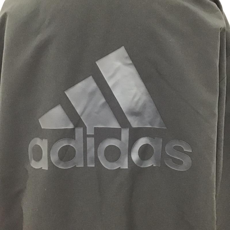 アディダス adidas ジャケット、上着 ジャケット、ブレザー HM7062 ベンチコート 裏フリース S ロゴ、文字 黒 / ブラック / X 白 / ホワイト / レディース USED 古着 中古 10122487