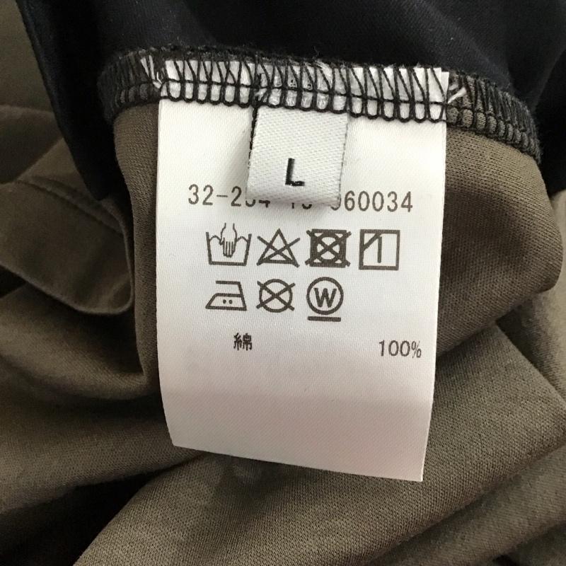 エストネーション ESTNATION Tシャツ 半袖 半袖カットソー 無地Tシャツ クルーネックカットソー L 無地 黒 / ブラック / X カーキ / カーキ / メンズ USED 古着 中古 10149529