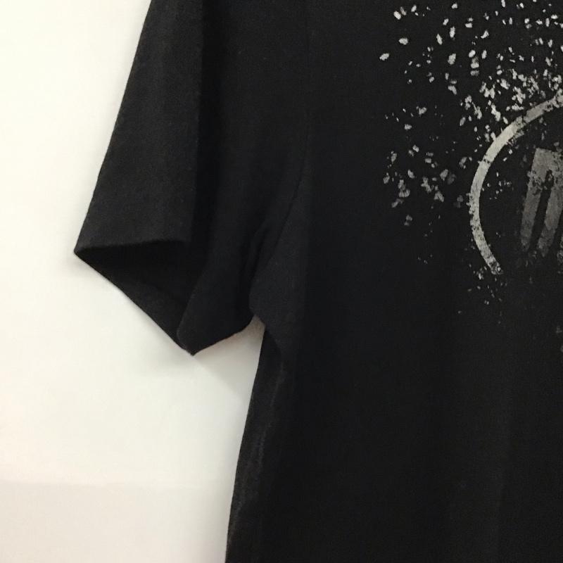 ディーゼル DIESEL Tシャツ 半袖 半袖カットソー プリントTシャツ クルーネックカットソー M プリント 黒 / ブラック / メンズ USED 古着 中古 10137948