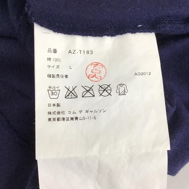 プレイコムデギャルソン PLAY COMME des GARCONS Tシャツ 半袖 az-t183 半袖カットソー プリントTシャツ L プリント 紺 / ネイビー / レディース USED 古着 中古 10114671