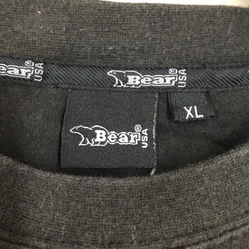 ベアー Bear USA Tシャツ 長袖 B33M9041 クルーネック ロンT プリント クマ XL ロゴ、文字 黒 / ブラック / レディース USED 古着 中古 10119306