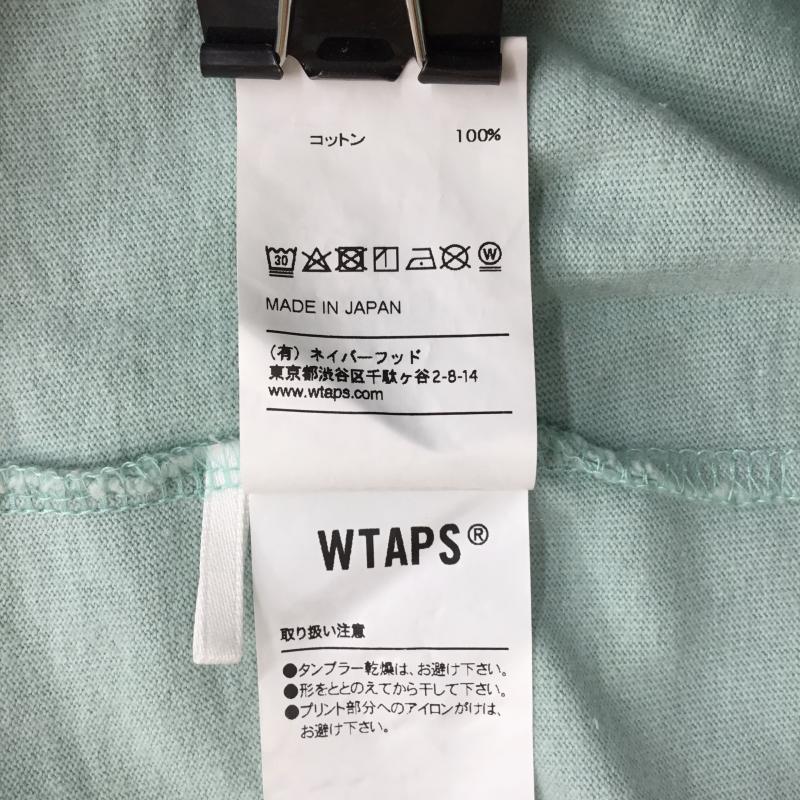 ダブルタップス W)TAPS Tシャツ 半袖 MIN-NANO ミンナノ 19ss 別注 ロゴ、文字 薄緑 / ライトグリーン / メンズ USED 古着 中古 10095988