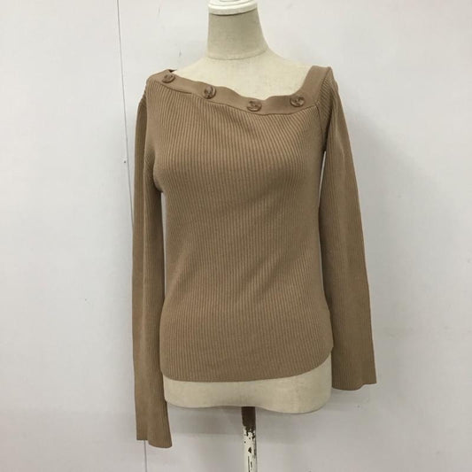 ムルーア MURUA カットソー 長袖 011942601101-01 イレギュラーデコルテニット ワンショルダー FREE 無地 ベージュ / ベージュ /  レディース USED 古着 中古 10113839