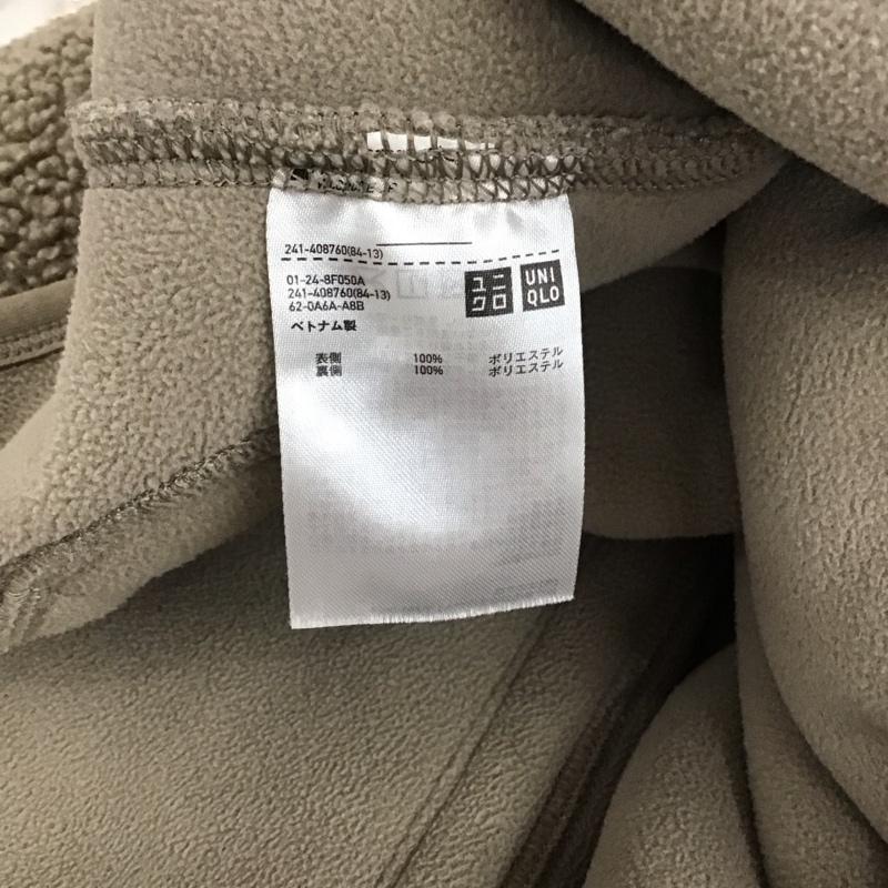 ユニクロ UNIQLO ジャケット、上着 ジャケット、ブレザー 241-408760 スムースヤーンフリースノーカラージャケット アウター L 無地 ベージュ / ベージュ / レディース USED 古着 中古 10127586