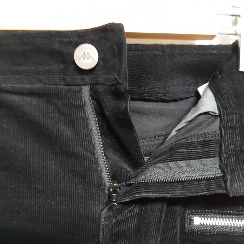 カッパ Kappa パンツ スラックス コーデュロイパンツ 7 無地 X ワンポイント 黒 / ブラック / レディース USED 古着 中古 10011949