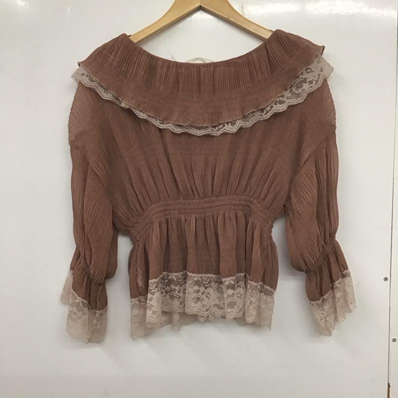 ナイスクラップ NICE CLAUP シャツ、ブラウス 七分袖 FREE 無地 桃 / ピンク / レディース USED 古着 中古 10138173