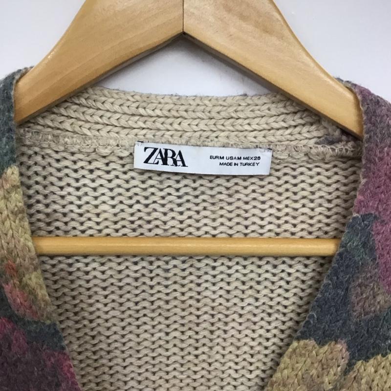 ザラ ZARA カーディガン 長袖 M マルチカラー / マルチカラー / レディース USED 古着 中古 10133456