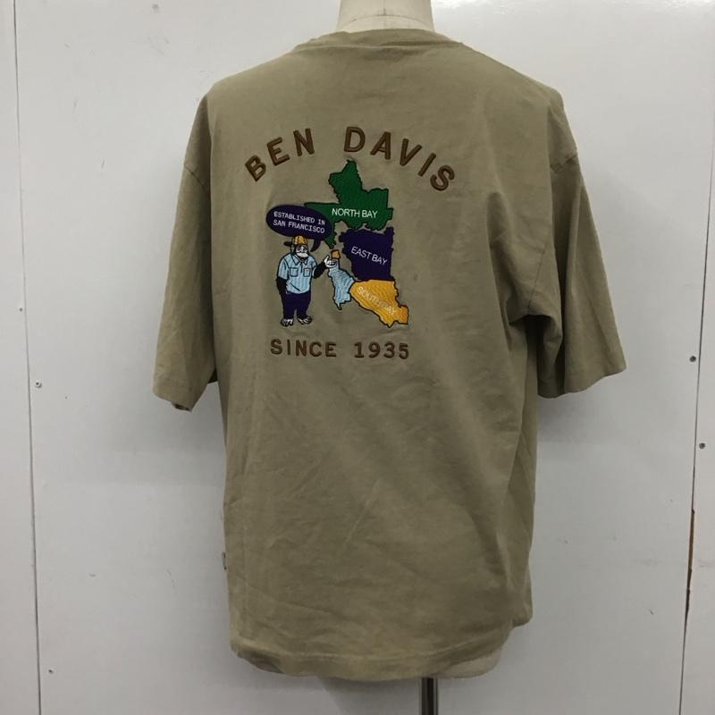 ベンデイビス BEN DAVIS Tシャツ 半袖 C-2580030 SouvenirEMBS/STee ビッグシルエットオーバーサイズカットソー プリントTシャツ L ロゴ、文字 ベージュ / ベージュ /  メンズ USED 古着 中古 10110733