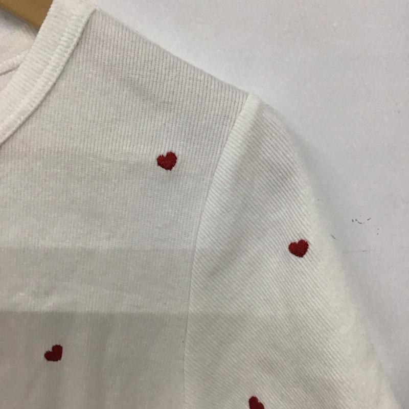 フリークスストア FREAK S STORE Tシャツ 半袖 241-32106 ミニハート刺繍Tシャツ クルーネック FREE 総柄 白 / ホワイト / レディース USED 古着 中古 10133723