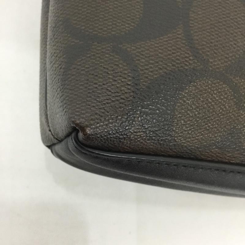 コーチ COACH ショルダーバッグ ショルダーバッグ F73336 シグネチャー ロゴ、文字 黒 / ブラック / X 茶 / ブラウン / メンズ USED 古着 中古 10126902