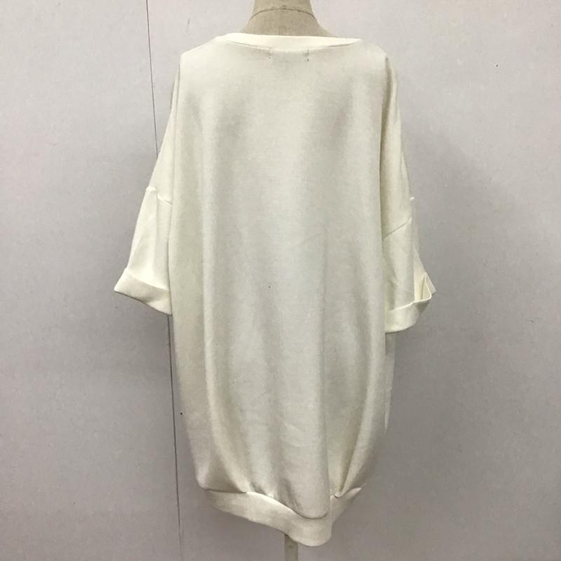 ハレ HARE カットソー 半袖 半袖カットソー プリントTシャツ クルーネックカットソー ビックシルエットシャツ FREE 無地 白 / ホワイト / レディース USED 古着 中古 10110854