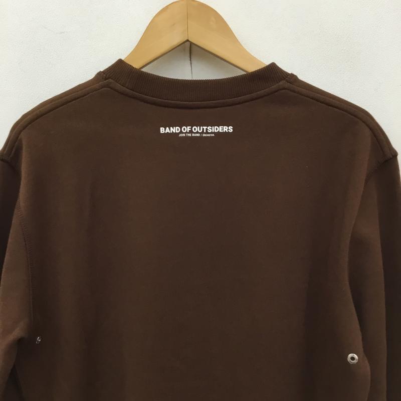 バンドオブアウトサイダーズ Band of Outsiders トレーナー 長袖 スウェット M 刺繍 茶 / ブラウン / X 白 / ホワイト / X 赤 / レッド / メンズ USED 古着 中古 10139146