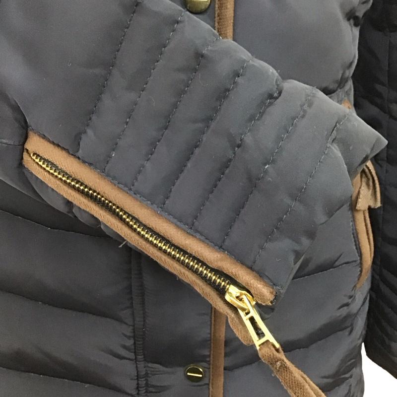 ザラベーシック ZARA BASIC コート コート一般 ロング丈 中綿 S 無地 紺 / ネイビー / レディース USED 古着 中古 10118502